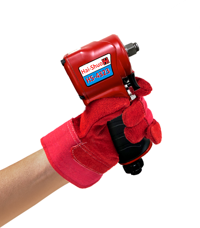 A hand holds a product with a label of HS-4323